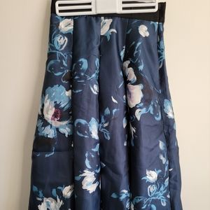 White House Black Market Blue Multicolor Skirt